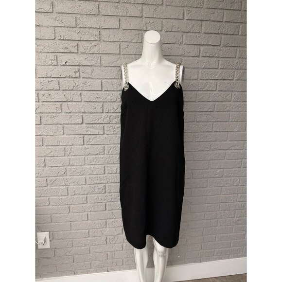Michael Kors Women Black Dress With Chain Detail Dress Size 6 - Picture 3 of 10